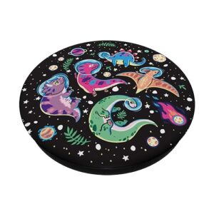 Stars Outer Space Turquoise Dinosaur Pretty White Planets PopSockets Standard PopGrip