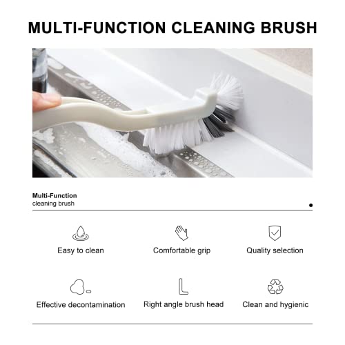 SetSail Small Scrub Brush, Mini Grout Brush Micro Edge Corner Cleaning Brush for Bottle, Tile Lines, Window Track, Bathroom Crevice Brush for Crevice and Narrow Space, 2 Pack k051