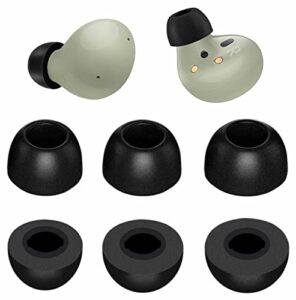 3 pairs galaxy buds 2 memory form ear tips buds, s/m/l 3 size replacement reduce noise anti-slip fit in case premium earbuds gel compatible with samsung galaxy buds 2 - s/m/l black