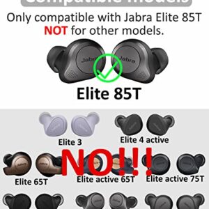 3 Pairs Memory Form Ear Tips Buds for Elite 85T, S/M/L 3 Size Replacement Reduce Noise Fit in Case Premium Earbuds Gel Compatible with Jabra Elite 85t - S/M/L Black