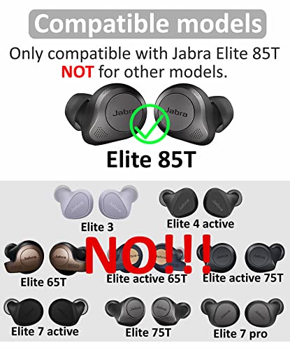 3 Pairs Memory Form Ear Tips Buds for Elite 85T, S/M/L 3 Size Replacement Reduce Noise Fit in Case Premium Earbuds Gel Compatible with Jabra Elite 85t - S/M/L Black