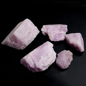 Acxico 100g Random Natural Rough Kunzite Spodumene Raw Stone Crystal Specimen Mineral