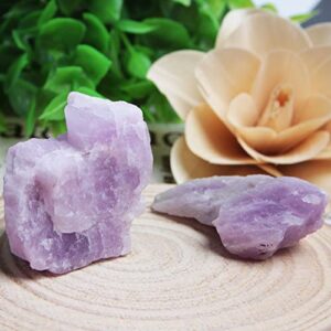 Acxico 100g Random Natural Rough Kunzite Spodumene Raw Stone Crystal Specimen Mineral