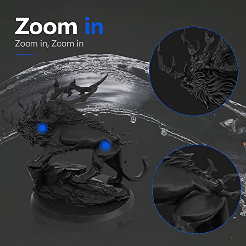 Uniformation Water Washable Resin for 3D Printer- Rapid UV Curing 405nm Standard Photopolymer Resin - Easy to Clean and Cure, Non-Brittle, Low Odor(X64 Black 1000g)