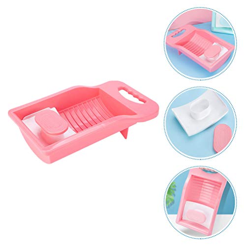 Yardwe Plastic Underwear Washboard Mini Hand Washing Machine Washboard Labor- saving Washboard for Personal Clothes Laundry Kids Shirt Underwear Pink