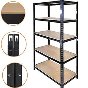 QiMu 5-Tier Heavy Duty Metal Shelving,Metal Storage Shelves, Heavy Duty Shelves Organization Multipurpose Shelf Adjustable Garage Storage Shelves,70.8" x 35.4" x 15.7"