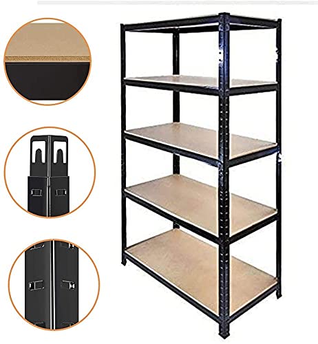 QiMu 5-Tier Heavy Duty Metal Shelving,Metal Storage Shelves, Heavy Duty Shelves Organization Multipurpose Shelf Adjustable Garage Storage Shelves,70.8" x 35.4" x 15.7"