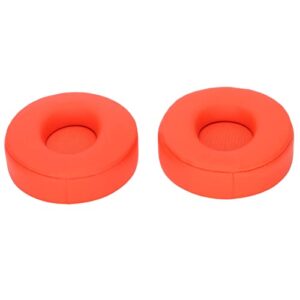 2pcs headphone cushion, for solopro ear pads elastic wireless on ear headphones pads durability low noise replacement earpad cover(red)