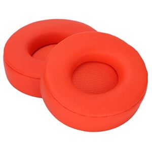 2pcs Headphone Cushion, for SoloPro Ear Pads Elastic Wireless On Ear Headphones Pads Durability Low Noise Replacement Earpad Cover(red)