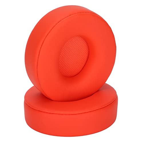 2pcs Headphone Cushion, for SoloPro Ear Pads Elastic Wireless On Ear Headphones Pads Durability Low Noise Replacement Earpad Cover(red)