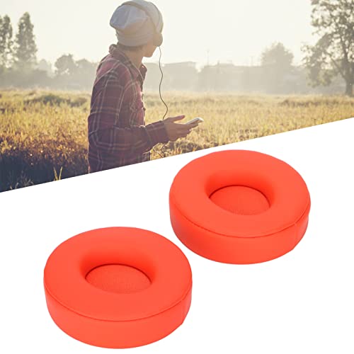 2pcs Headphone Cushion, for SoloPro Ear Pads Elastic Wireless On Ear Headphones Pads Durability Low Noise Replacement Earpad Cover(red)