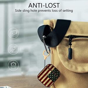 OOK Protective Airpods Case Cover Designed for Apple Airpods 2 & 1, Cute American Flag Patterns Shockproof Magnetic Case Cover with Portable Keychain Clip for Girls Kids Women Men