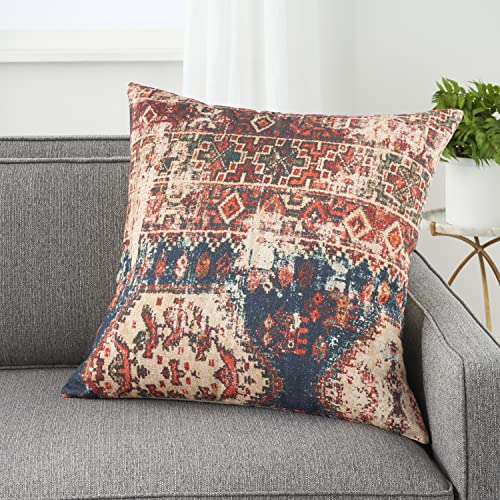 Nicole Curtis Pillow Persian Print Red 24" X 24" Throw Pillow