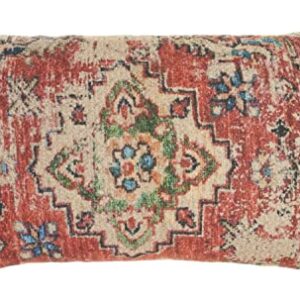 Nicole Curtis Pillow Persian Medallion Rust 14" X 24" Throw Pillow