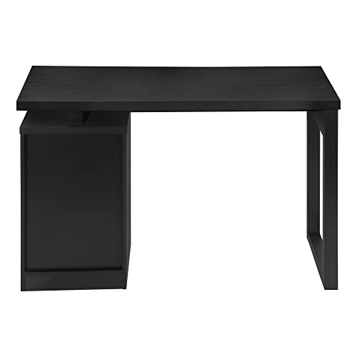 Monarch Specialties 7691 Computer Desk, Home Office, Laptop, Left, Right Set-up, Storage Drawers, 48" L, Work, Laminate, Contemporary, Modern Desk-48 Facing, 47.25" L x 23.5" W x 30" H, Black/Black