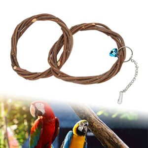 Bird Toys, Bird Cage Hammock Swing Bird Double Swing Training Entertaining Your Parakeet Bird Perches for Small Parakeets Cockatiels(Double Ring Swing)