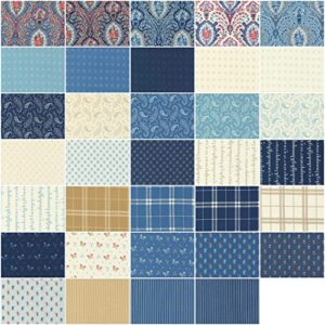 Moda Fabrics Newport Charm Pack by Minick & Simpson; 42-5 Inch Precut Fabric Quilt Squares, 5 Inches, 14930PP