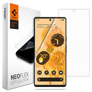 spigen screen protector [neoflex] designed for pixel 6 pro (2021) [2 pack] - case friendly