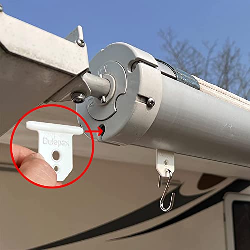 RV Awning Hooks, RV Awning Light Clips for Christmas Camping Awning Lights Decor, Hang Clothes,Hang Plants and More.Easily Slide Into RV Awning Roller Bar Channel (12 PCS)