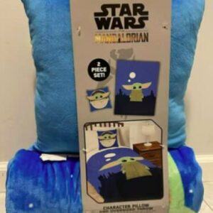 StWars Star Wars Mandalorian The Child Character Pillow and Oversized Throw