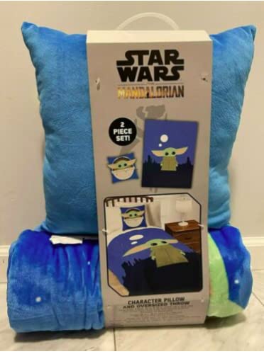 StWars Star Wars Mandalorian The Child Character Pillow and Oversized Throw