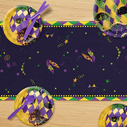 Artoid Mode Mask Carnival Mardi Gras Table Runner, Seasonal Festival Holiday Kitchen Dining Table Decoration for Indoor Outdoor Home Party Decor 13 x 72 Inch