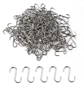 idealsv stainless steel s hooks 200 pcs small s shaped hooks christmas ornament hooks jewelry hooks 0.8 inch hanging holder