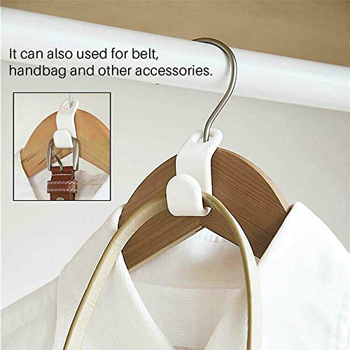 WYBF 50Pcs Clothes Hanger Connector Hooks - Drop Connecting Hanger Hooks,Space-Saving Hanger Extender Clips,Outfit Hangers Suitable for Christmas Home Bedroom Decorations