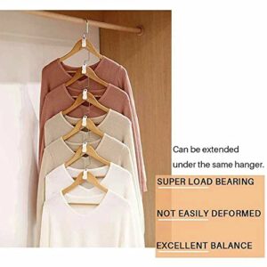 WYBF 50Pcs Clothes Hanger Connector Hooks - Drop Connecting Hanger Hooks,Space-Saving Hanger Extender Clips,Outfit Hangers Suitable for Christmas Home Bedroom Decorations