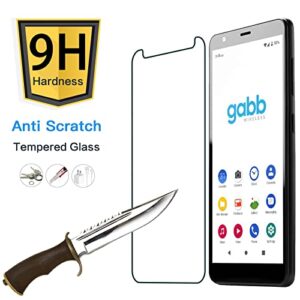 Coolpow 【 3 Pack】 Designed for ZTE Gabb Z2 Screen Protector Tempered Glass Film,9H Hardness, Ultra HD, Scratch Resistant, Easy Install, Case Friendly
