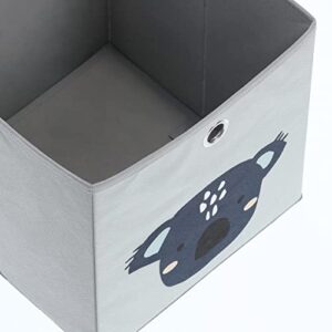 Zeller Koala 14425 Storage Box Fleece Approx. 28 x 28 x 28 cm Grey