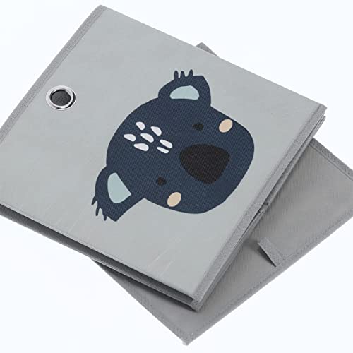 Zeller Koala 14425 Storage Box Fleece Approx. 28 x 28 x 28 cm Grey