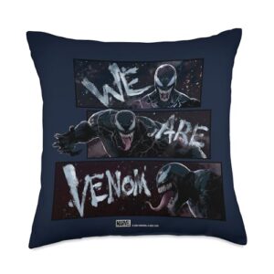 marvel let there be carnage we are venom panels throw pillow, 18x18, multicolor