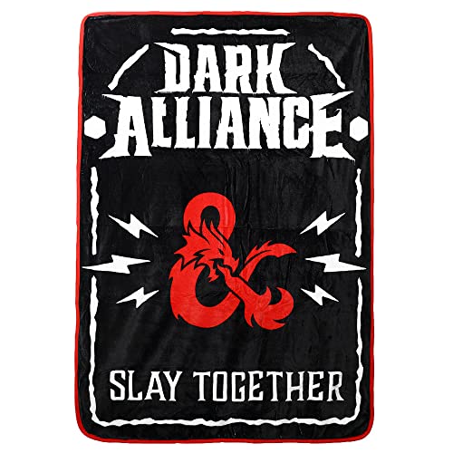 Bioworld Dungeons and Dragons Dark Alliance Dice 48" x 60" Throw Blanket