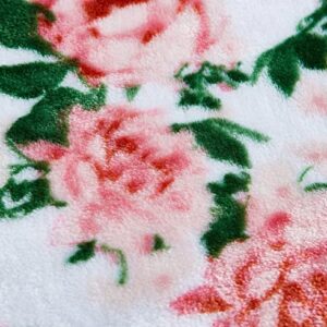 Betsey Johnson Home | Plush Collection | Throw - Ultra-Soft & Cozy Fleece, Lightweight & Luxuriously Warm, Perfect for Bed or Couch, Blooming Roses 50 x 70