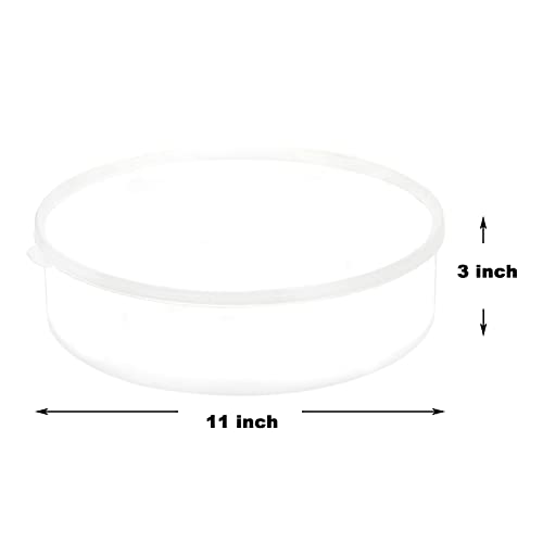 Youngever Plastic Pie Container, Clear Round Food Storage Container with Lid, Fresh Pie Keeper, Cupcake Carrier, Food Container for Cupcakes, Cookies, Cheesecakes