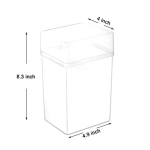 Youngever 2 Pack Plastic Sugar Keeper, Clear Sugar Container, Plastic Food Storage Containers