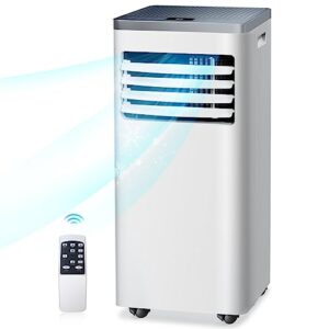 r.w.flame 10,000btu portable air conditioner for room up to 450 sq.ft,with dehumidifier & fan,standing air conditioner for room,portable ac unit with remote control & window kit,led display