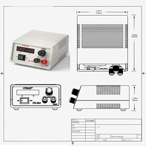 Bulipu Adjustable DC Bench Power Supply Variable Output 12V 9V 7.5V 6V 4.5V 3V