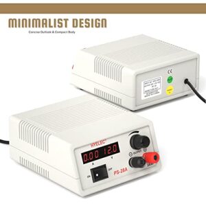 Bulipu Adjustable DC Bench Power Supply Variable Output 12V 9V 7.5V 6V 4.5V 3V