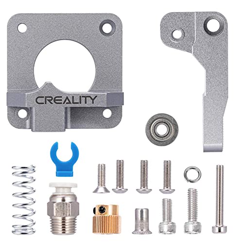 Creality Official Ender 3 Extruder Upgrade Metal MK8 Bowden 3D Printer Parts for Ender-3 V2/Ender-3 Pro/Ender-3 Max CR-10/10S Gray Aluminum 1.75mm Filament 3D Printer Extruder Drive Feeder