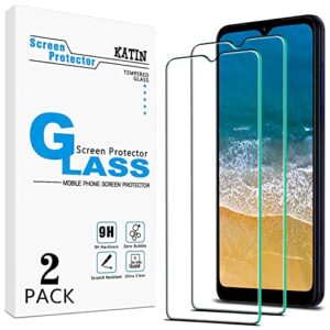 katin [2-pack] designed for moto g pure tempered glass screen protector, anti scratch, bubble free, easy to install