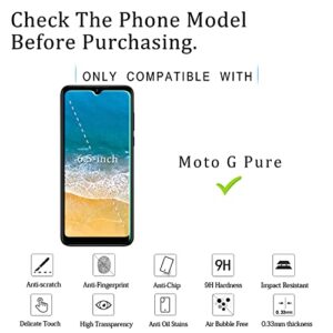 KATIN [2-Pack] Designed for Moto G Pure Tempered Glass Screen Protector, Anti Scratch, Bubble Free, Easy to Install