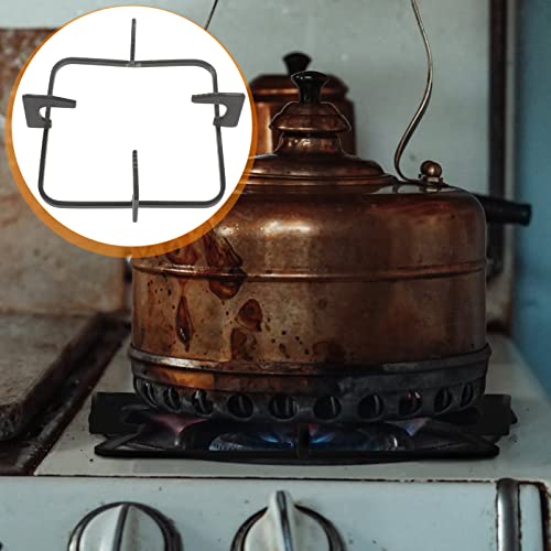 Hemoton Cast Iron Wok Support Ring Cooktop Range Pan Holder Stand Stove Rack Milk Pot Holder Kitchen Gas Stove Rack Accessories (Black)