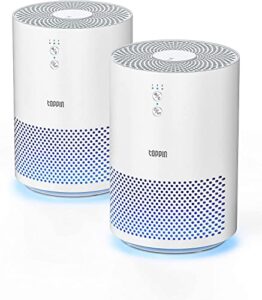 toppin hepa air purifiers for home with uv light fragrance sponge 2pcs pet hair dander pollen smoke dust airborne contaminants odors home air cleaner with filter night light
