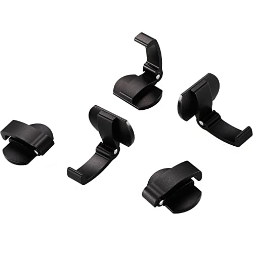 Black Adhesive Hooks Folding Coat Hooks Heavy Duty Hooks Cubicle Hooks Backpack Hooks for Wall Heavy Duty for Hanging Towels Hats Bags (2 pcs)