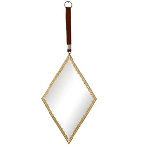 funerom 8 x 5 inch decorative wall mirror small decor mirror gold diamond shape