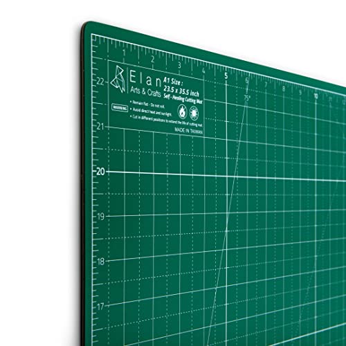 Elan Cutting Mat A1 Green, 5-Ply Craft Mat, Self Healing Cutting Mat 36x24, Craft Cutting Board, Art Mat, Imperial Sewing Mat, Quilting Mat, Hobby Mat, for Sewing, Quilting, Quilting supplies