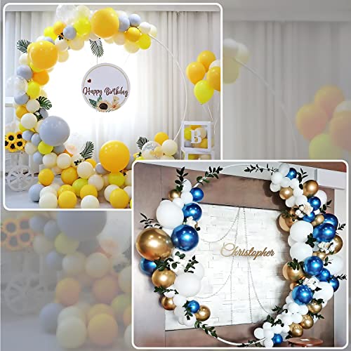 59" Round Balloon Arch Kit, Collapsible and Reusable PVC Tubes Create Balloon Ring Backdrop Kit for Wedding, Birthday Party, Photo Background, Baby Shower, Festival Decoration-Valentine's Day