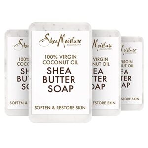 sheamoisture shea butter soap for all skin types 100 percent virgin coconut oil cruelty free skin care 8 oz 4 count